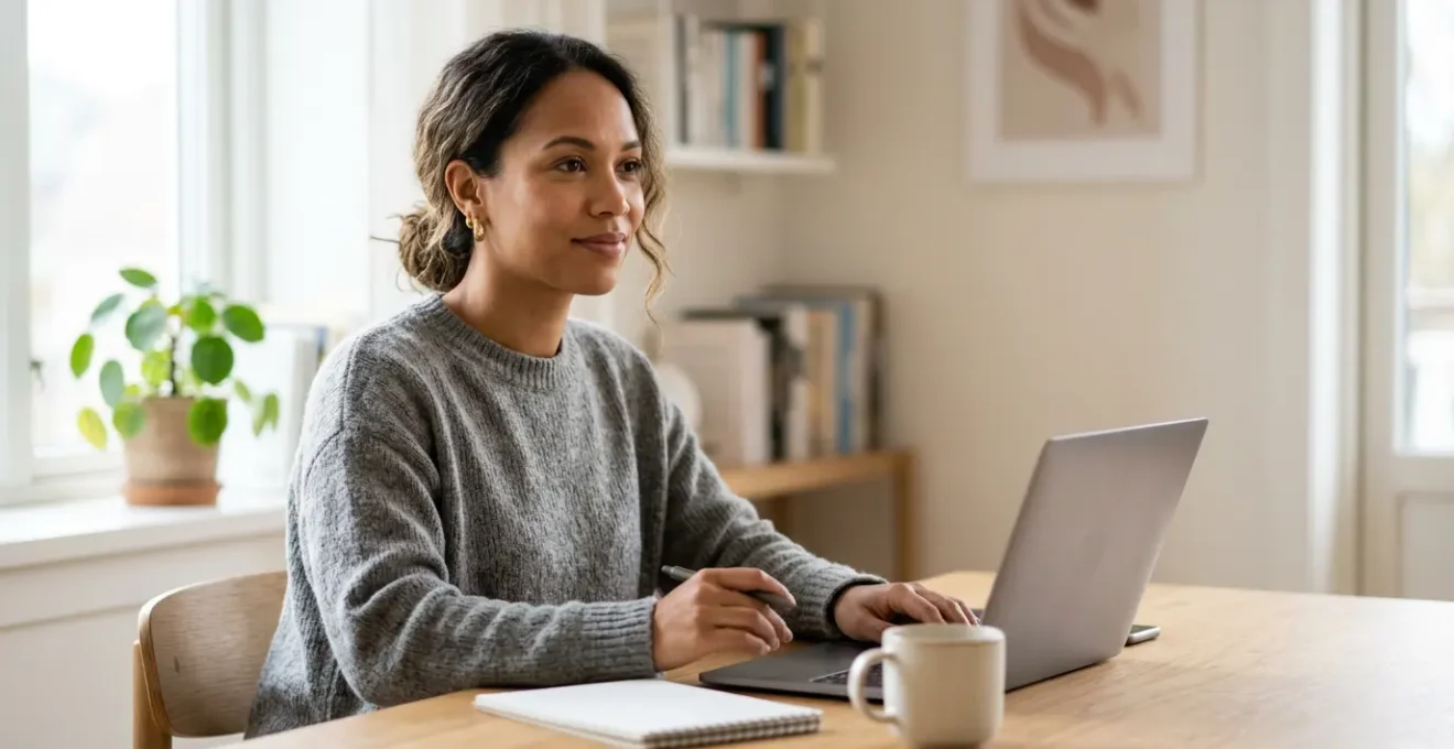 Professionnel indépendant travaillant sereinement avec protection assurance responsabilité civile