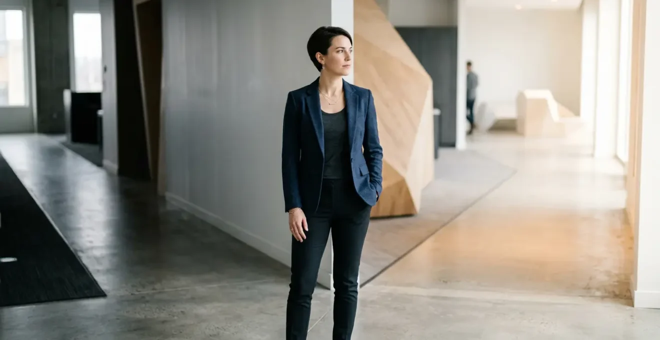 Dirigeant d'entreprise face à une bifurcation symbolisant un pivot stratégique en période de crise