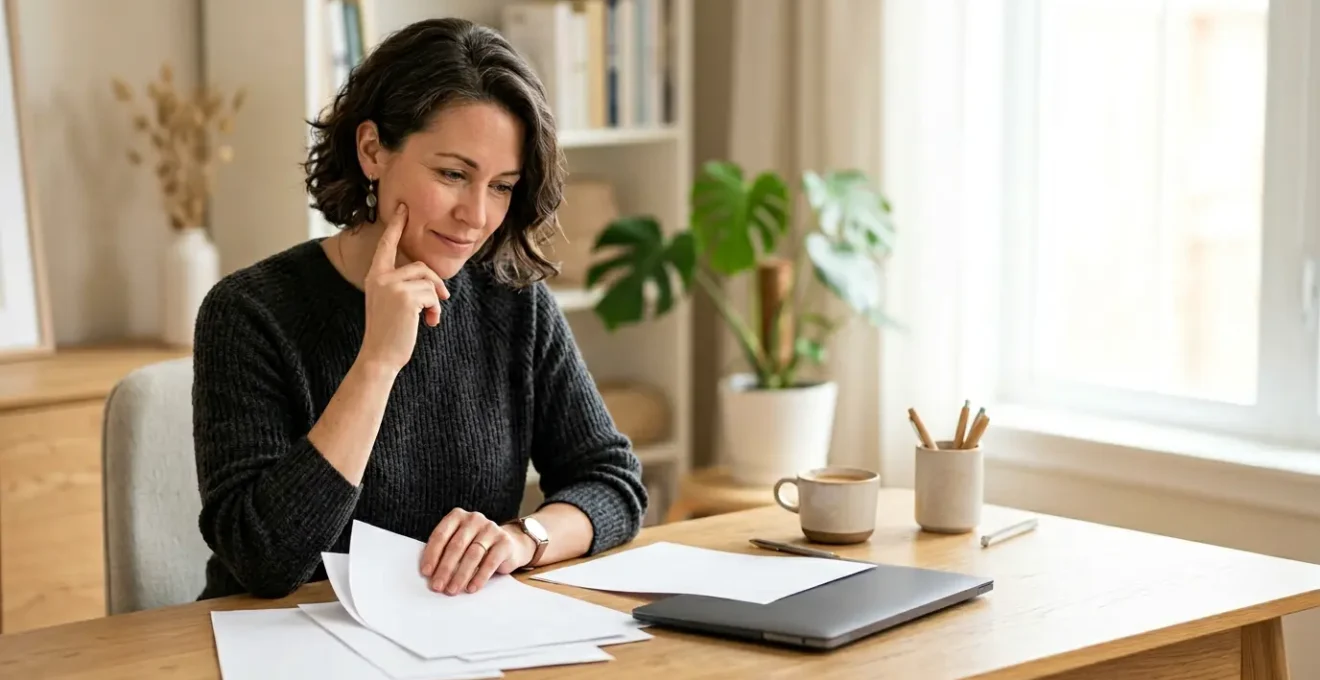 Travailleur indépendant analysant sa stratégie de protection sociale