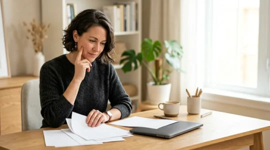 Travailleur indépendant analysant sa stratégie de protection sociale