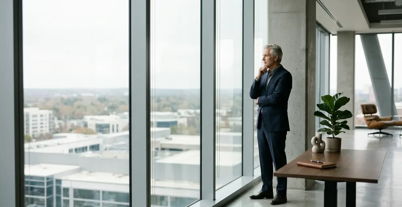 Dirigeant d'entreprise préparant sa stratégie patrimoniale pour la retraite