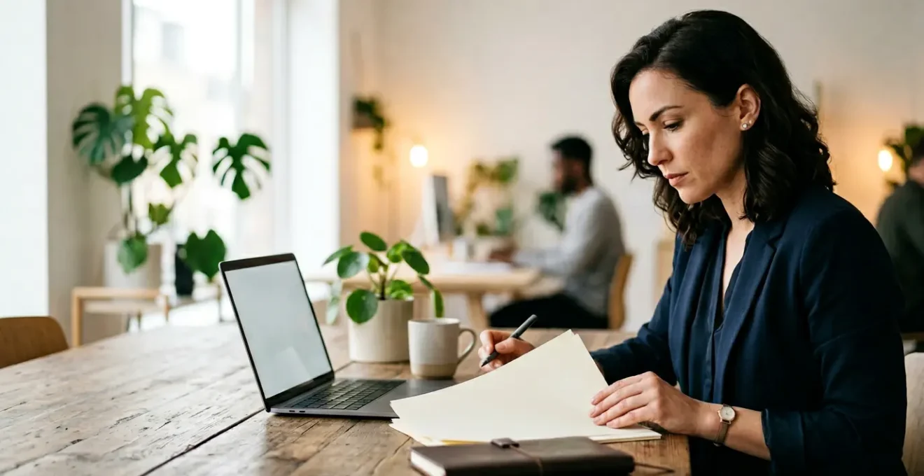 Entrepreneur en pleine réflexion stratégique sur les aides à la création d'entreprise