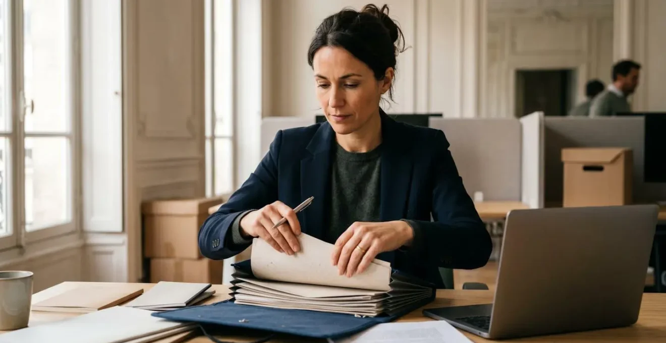 Espace de travail professionnel temporaire illustrant la continuité d'activité