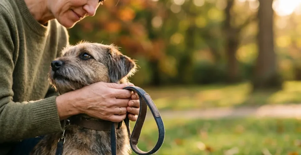 Propriétaire de chien illustrant la responsabilité et la prévention